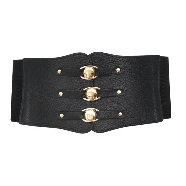 
Super Wide Waist Belts for Women PU Leather Slimming Body Ladies Dress Belt Elastic White Black Corset 