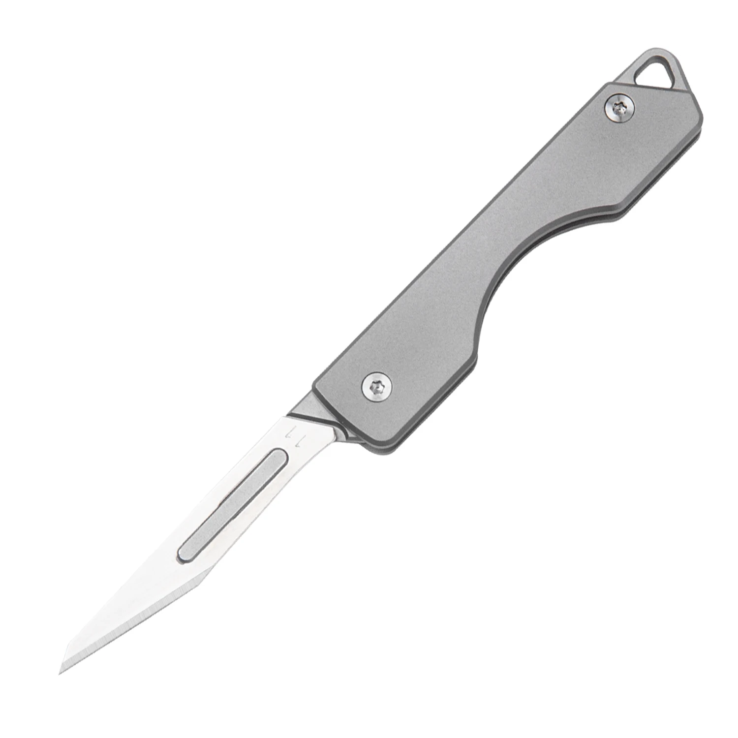 Mini Titanium Alloy Key Knife Portable Quick Blade Replacement Outdoor EDC Tool