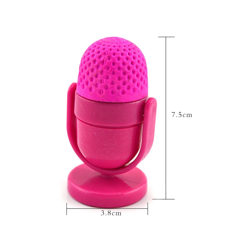 Souvenir Custom Cute Muti-Function Microphone Rubber Eraser Pencil Sharpener