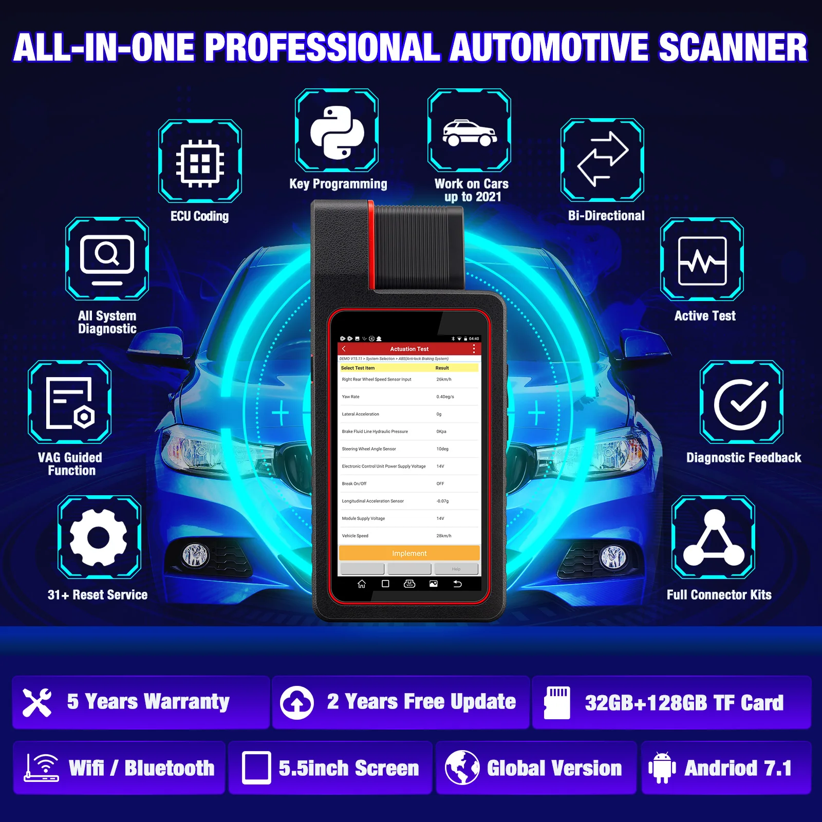 2023 Launch X431 Diagun V Professional OBD/OBD2 Scanner  Full System Automotive Scanner Car Diagnostic Tool For EU UK Version