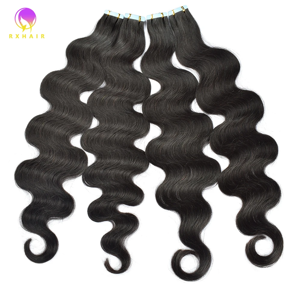 Factory Price Beauty Supplier Body Wave Clip In Hair Extensions 100% Tape Ins Remy Brazilian Virgin Human Hair