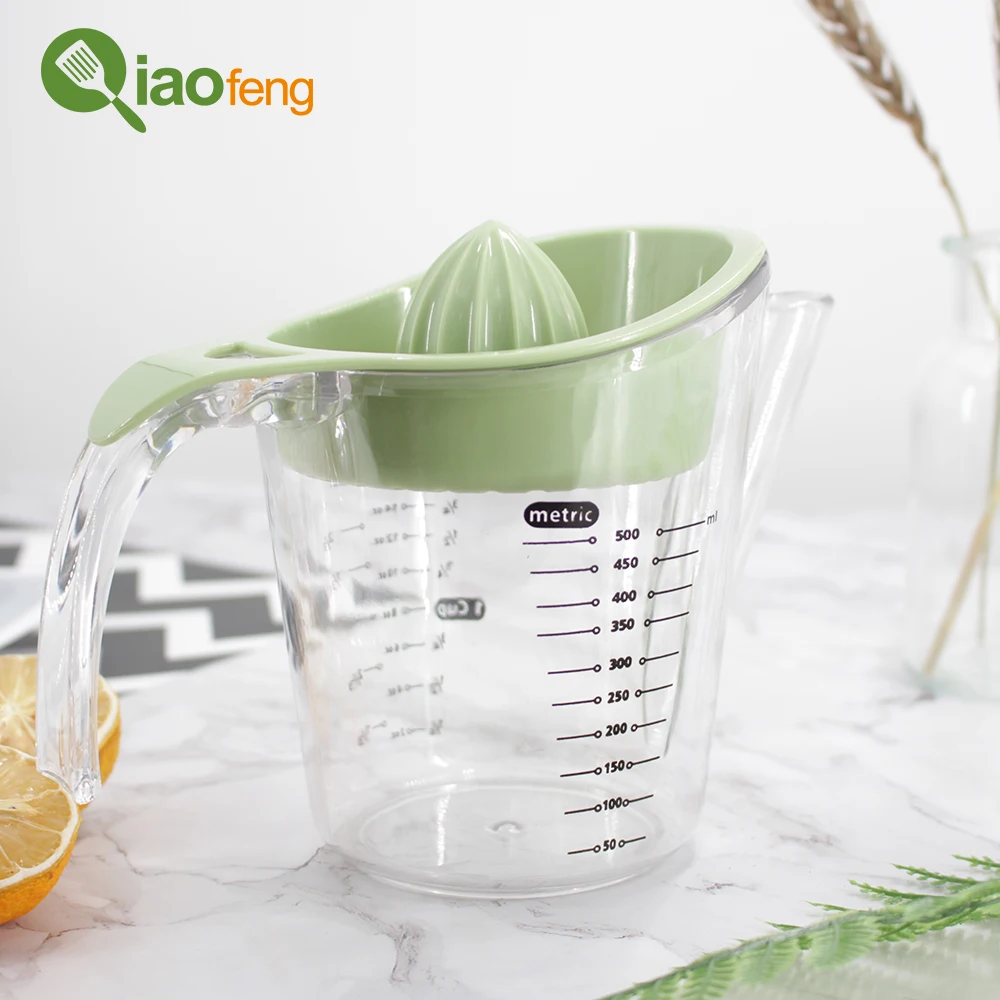 Orange Juicer Press Handheld Lemon Lime Citrus Squeezer with Measuring Cup