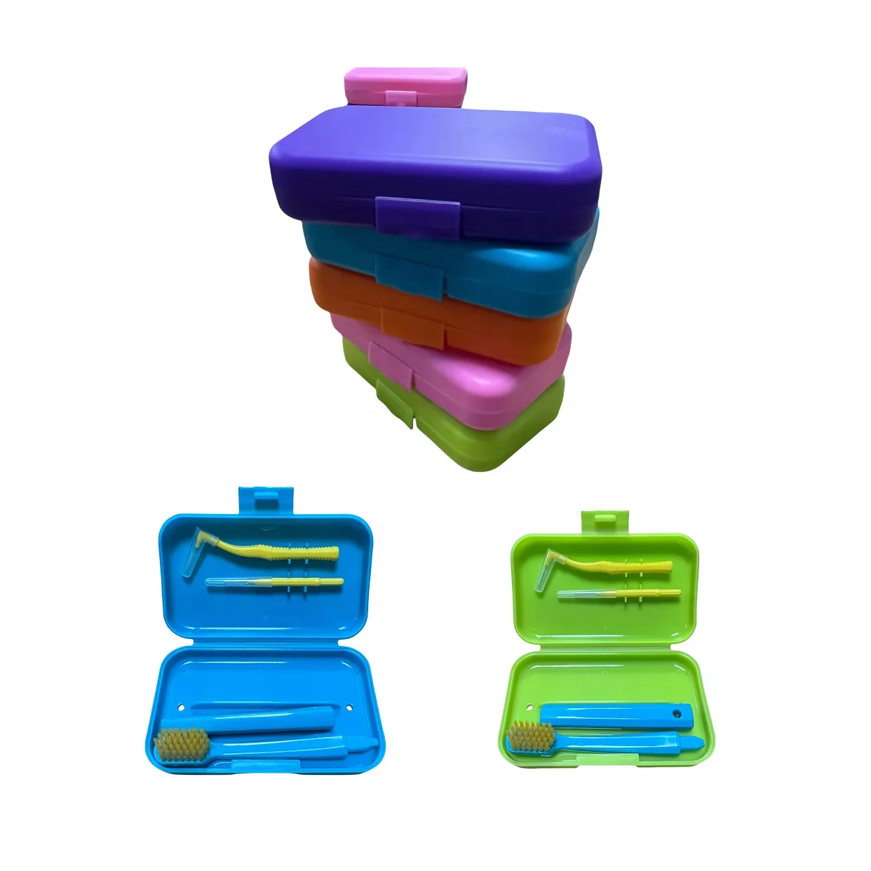 3  in 1 Portable travel dental oral care hygiene kits toothbrush kit teeth cleaning kit