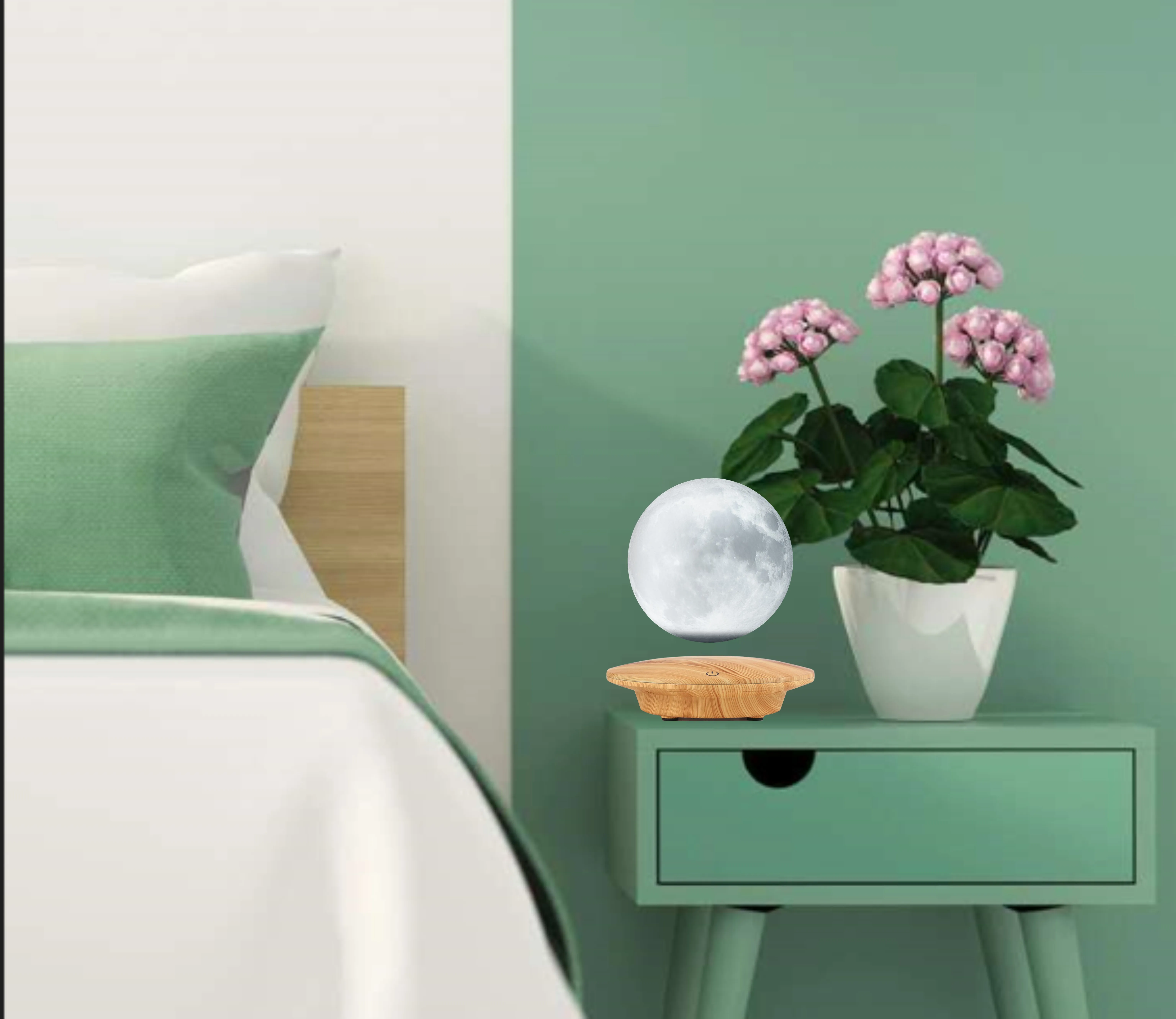 Factory Price 3D Levitating Moon Lamp Floating Touch Control Smart Lighting Moon Lamp Floating With Adpater For Home Decoration