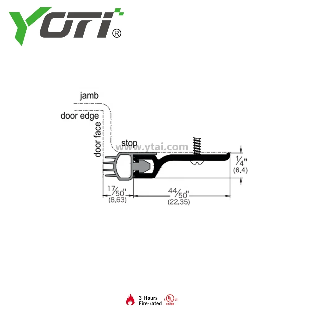 YDW206 aluminum door seal weatherstripping door weatherstripping kit