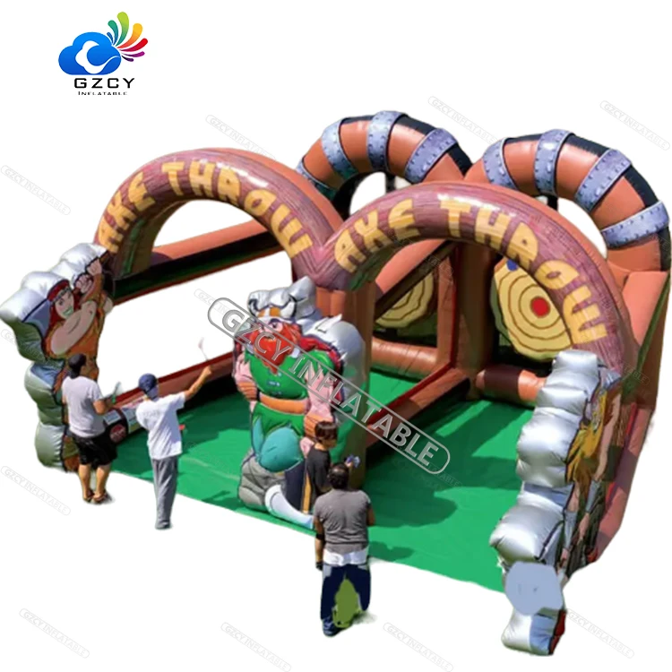 Latest design inflatable Axe Throwing interactive game inflatable throwing axe carnival game for sale