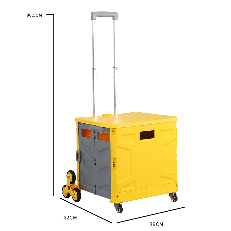 Factory price High Quality Vegetable Hand Shopping Trolley  folding trailer cart stair