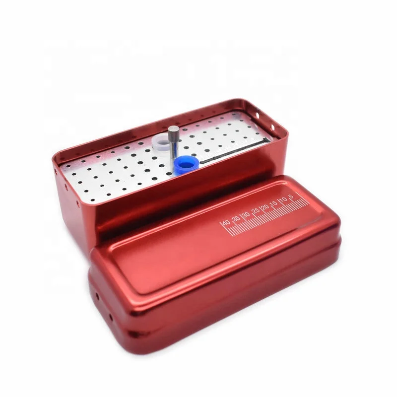 Dental 72holes Disinfection Endo Files Holder Box Autoclave Sterilizer Case Burs for Oral Care Tools Random Color