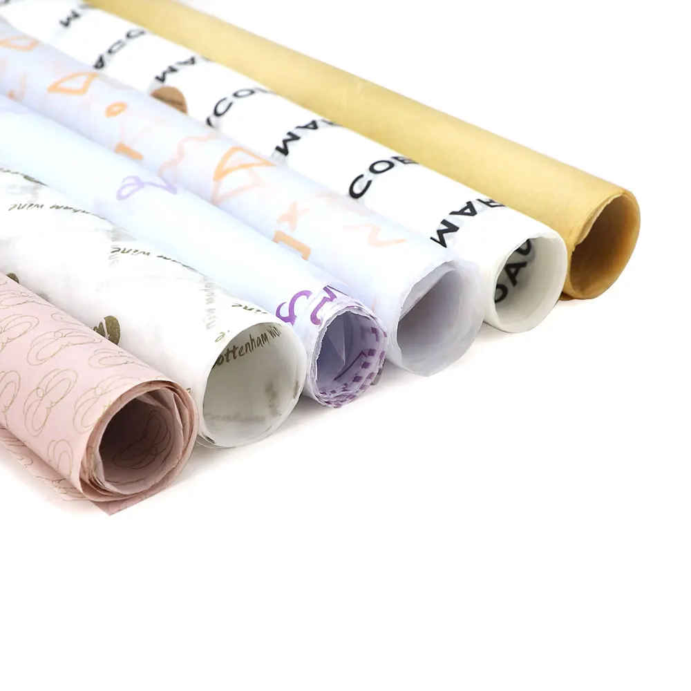 Gift Paper Wrapping Packaging Glossy Gold Stripe Printed Tissue Paper With Cheap Price