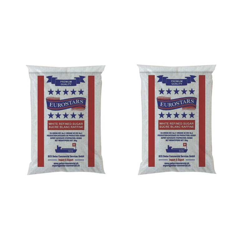 HOT SALE STYLE HIGH QUALITY FACTORY DIRECTLY SALE ICUMSA 45 WHITE REFINED SUGAR EUROSTARS BRAND PRODUCED IN EUROPE