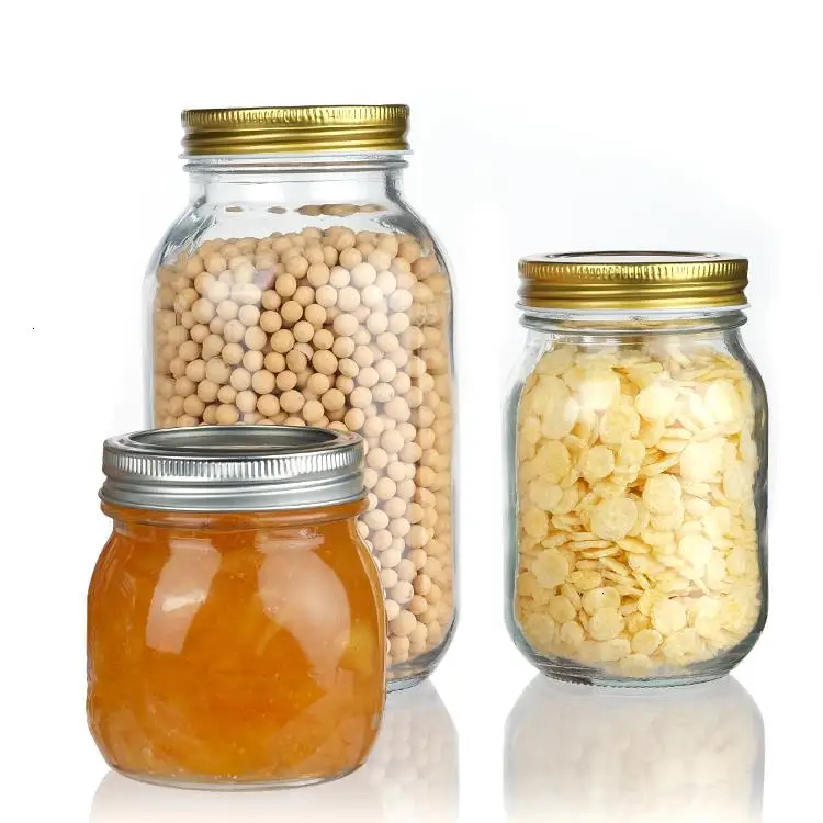Manufacturer Wholesale Mason Jars 8oz 12oz 16oz Custom Mason Jars 32oz Wide Mouth