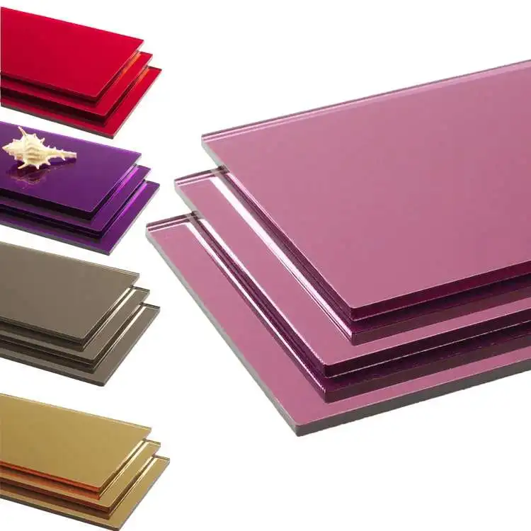 Shuohang Factory directly wholesale Golden Acrylic Mirror,Silver Acrylic Mirror,Colored Acrylic Mirror sheet