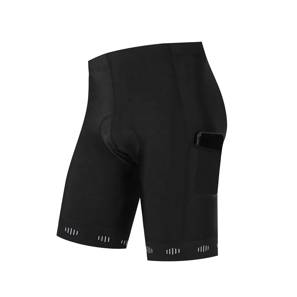 2023 Cycling Bottoms with Reflector Cycling Shorts Pocket Padded Bike Bib Tights