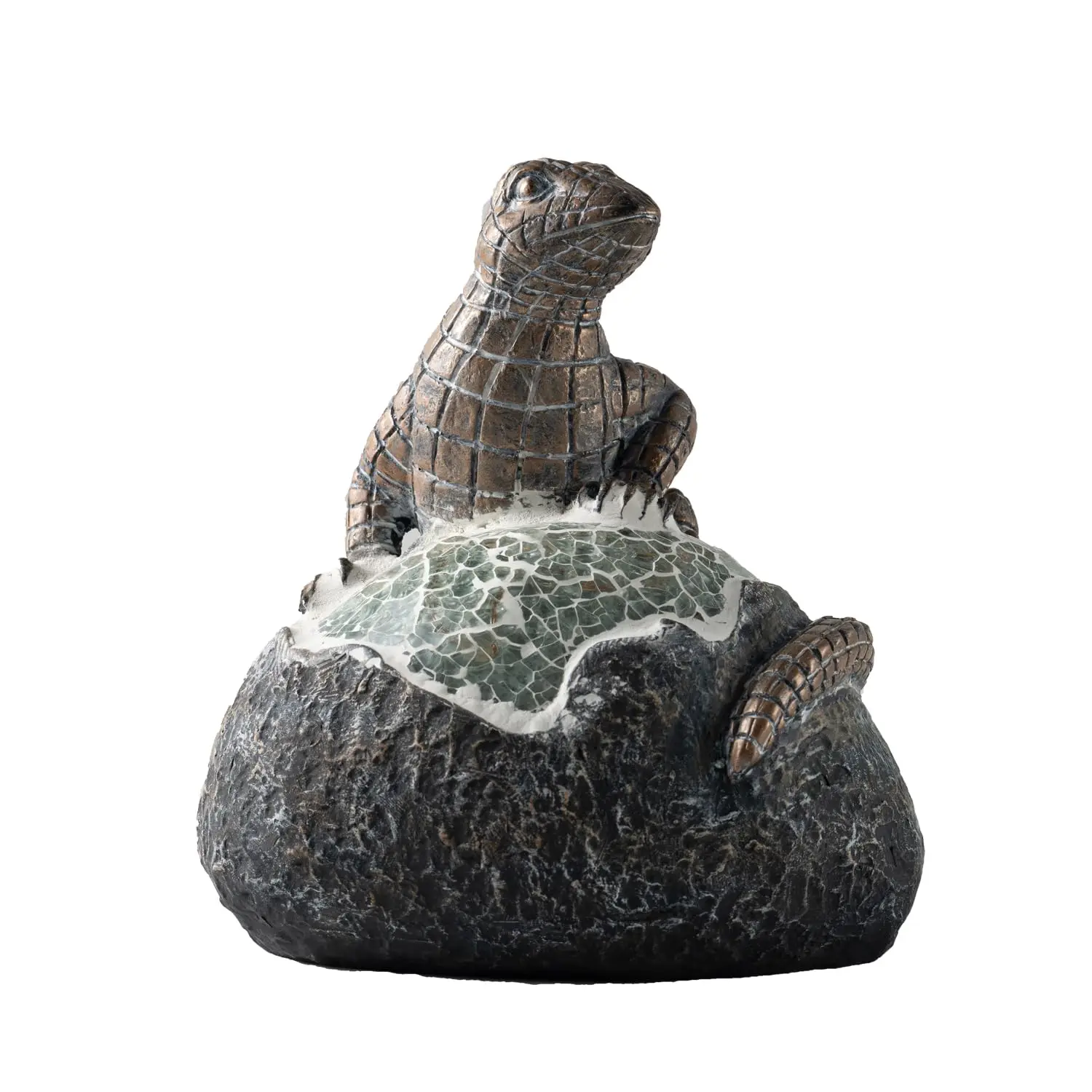 Garden decorative light Lizard resin statue Solar light Garden creative decorative light