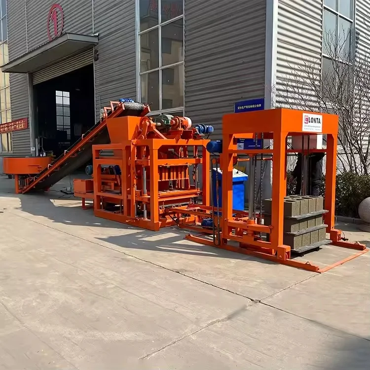 LONTA QTJ4-25 Full Automatic 4 6 8 Inch Hollow Interlock Paver Mould Cement Concrete Brick Making Block Making Making machine