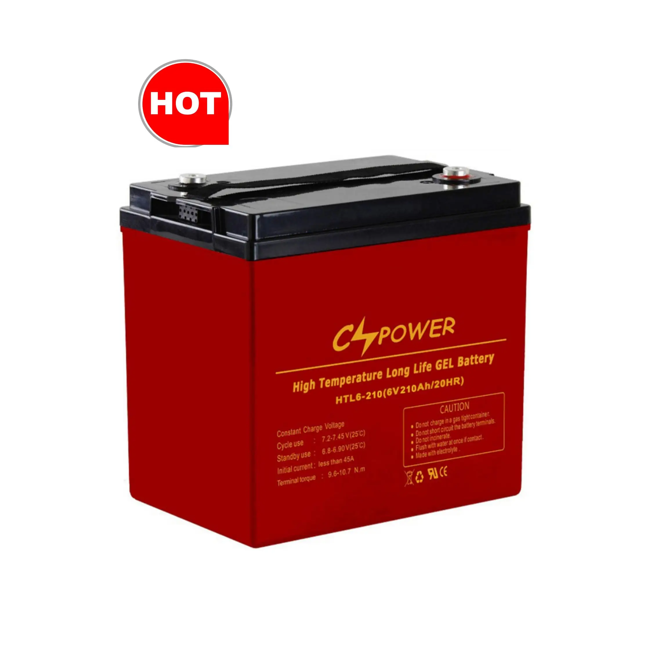 CSPower Cheap Price Solar Battery Golf Batteries Car Battery 6V 210Ah HTL6-210