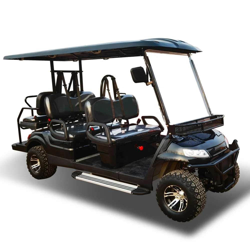 Cheap Luxury 6 Seater Low Speed Vehicle 4 Wheel Drive Push Electric Street Legal Golf Cart For Sale