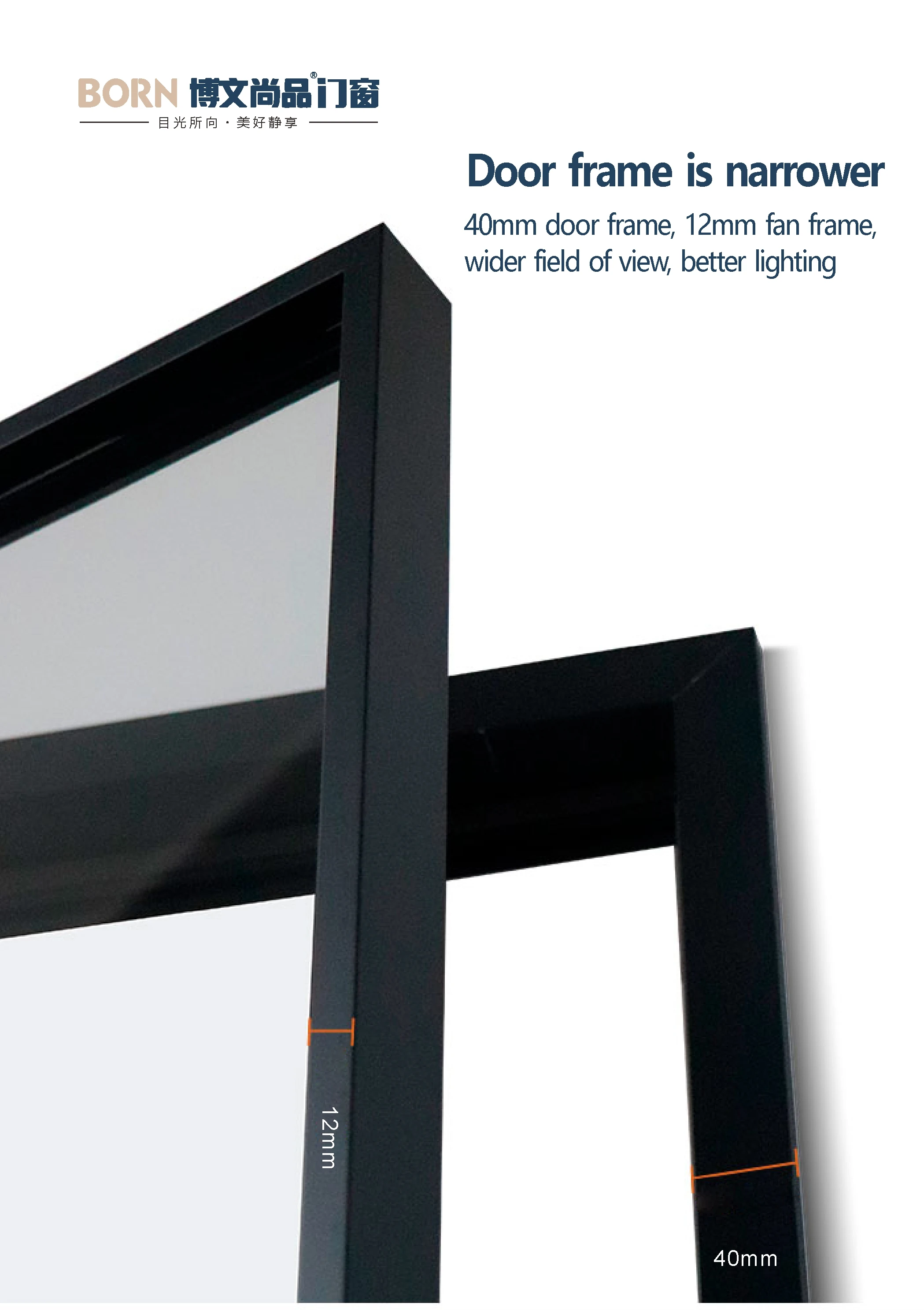 Factory Direct Sale Bathroom Aluminum Frame Tempered Glass Swing Door Anti-theft Aluminum Casement Door