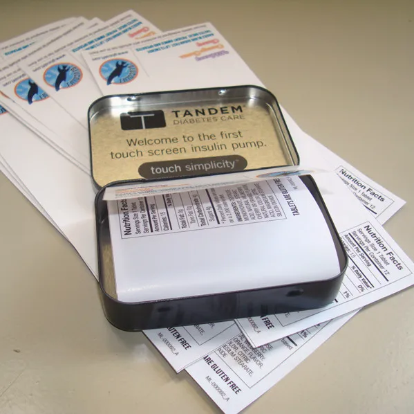 peppermint candy tin box