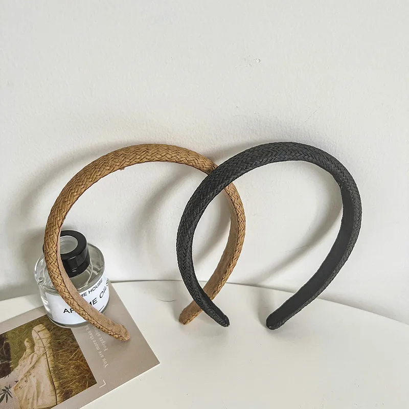 New Handmade Charming Grass Braided Thin Edge Hair Band - Popular for Online Influencers