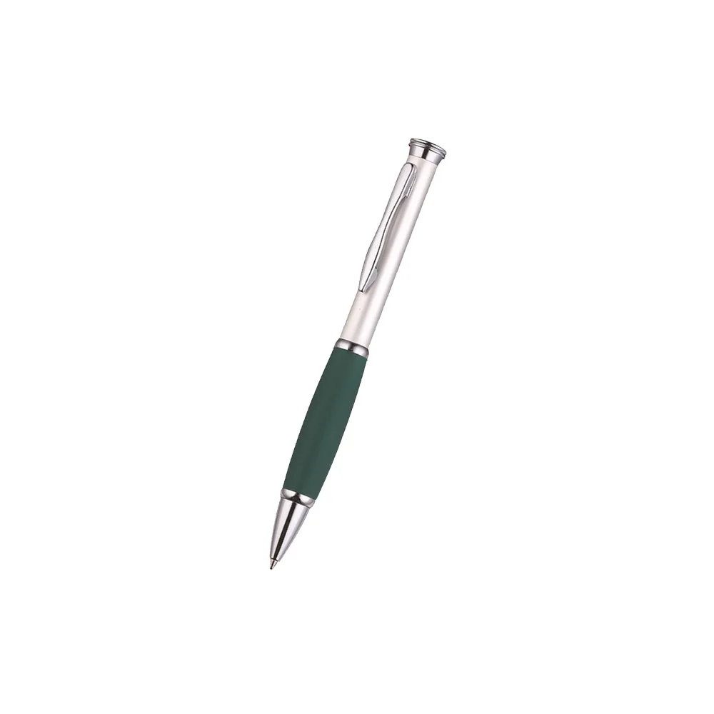 OEM Printed Metal Pen in silver and green