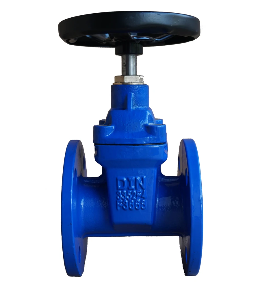 resilient seated DIN3352 F4 Gate Valve DN50 PN10/PN16 ductile iron body with handwheel for water valve factory USD16/pcs  around