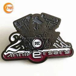wholesale high quality custom star shape golden metal logo badges