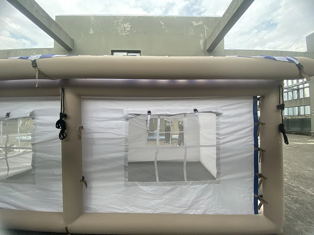 Alocs Custom Multi Persons Large Two Room Waterproof Inflatable Air House Tent Outdoor Big Inflatable Camping Tent