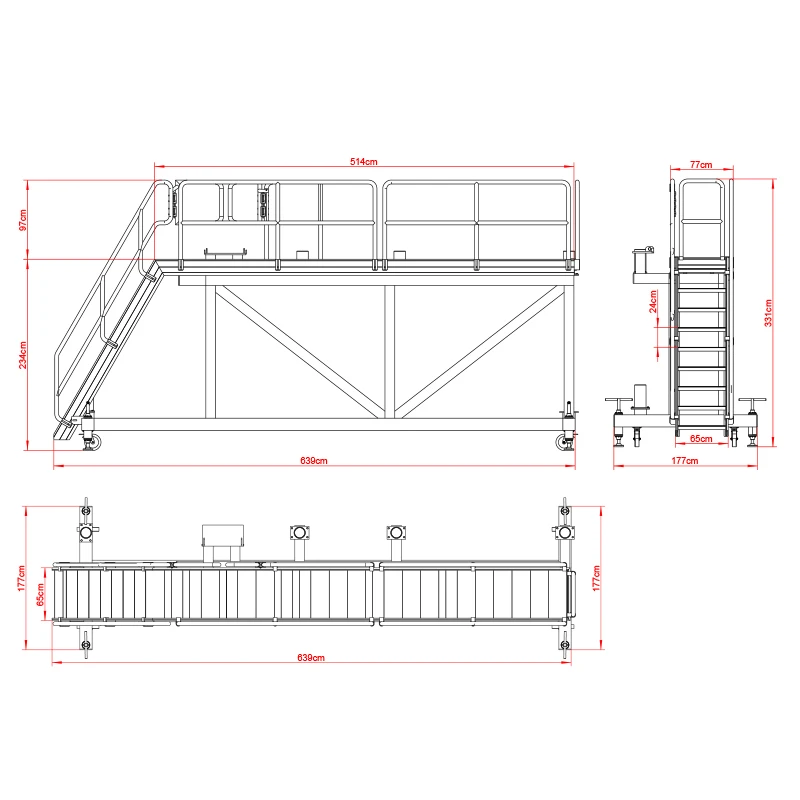 High Frequency Work Big Platform Ladder Step Ladder Non-Slip Steels Convenience Work Platform