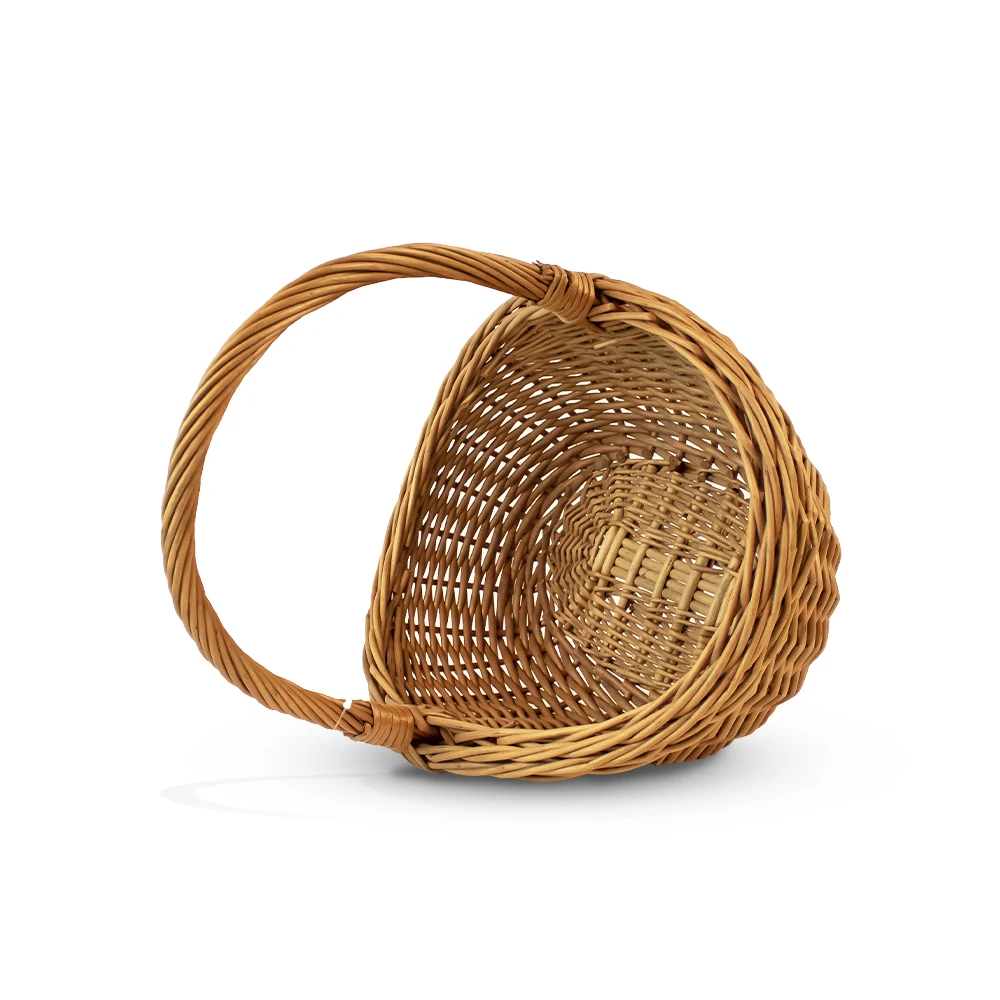 Hot selling handmade willow woven picnic picking and storage basket set, fashionable empty gift basket