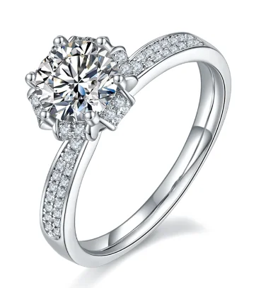 Silver 925 Moissanite ring fine jewelry sets rings light  fashion necklaces gems earrings stainless steel body jewelry findings