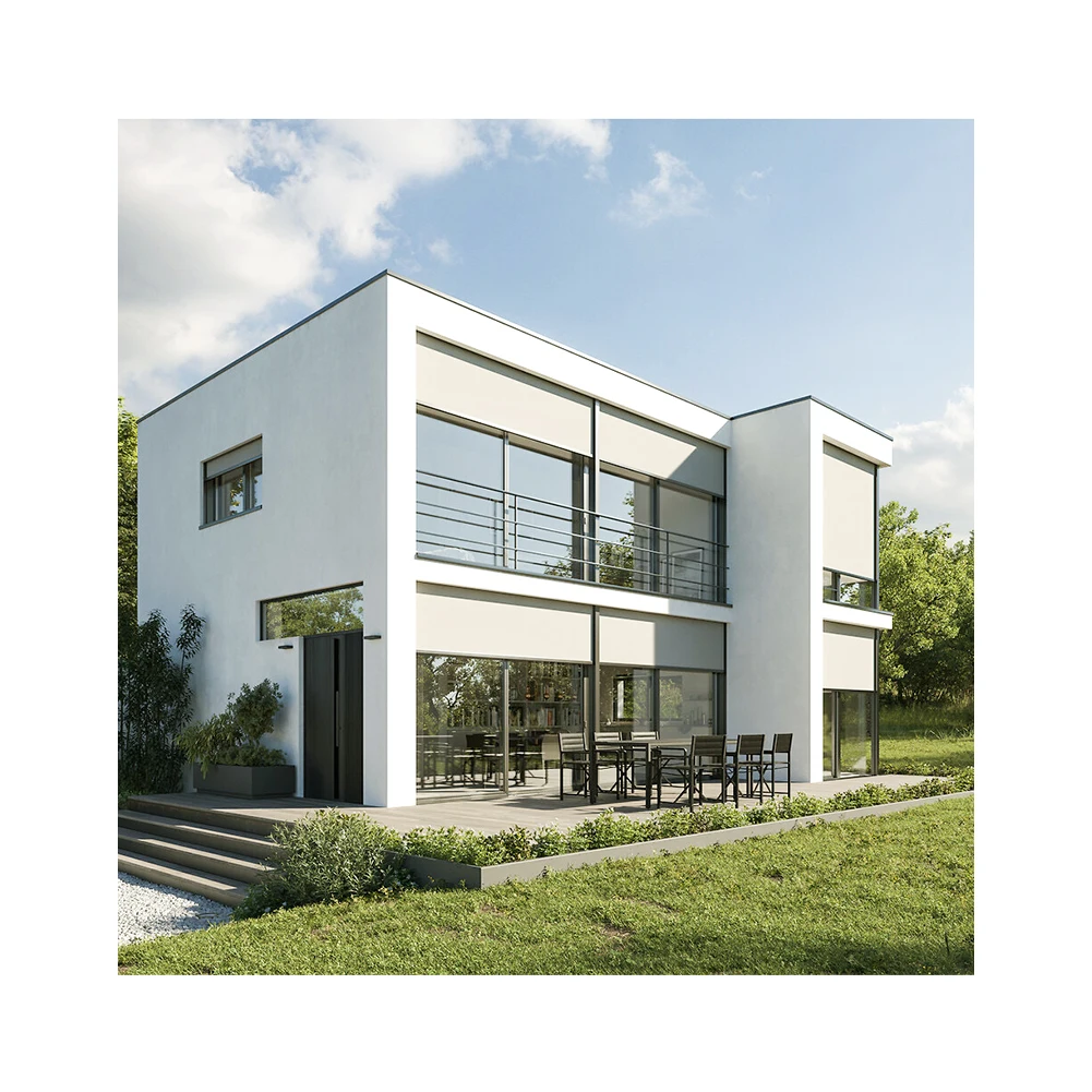 Pergola Motorized Vertical Fabric Curtains Outdoor Garden Shade Shutter Roller Zip Screen Blinds