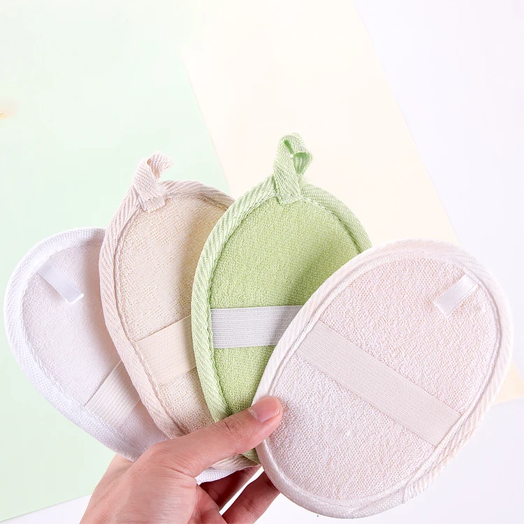 Private Label Natural Skincare Loofah Bath Sponges Body Exfoliating Cleansing Scrubber Shower Luffa Rubbing Pad Brush