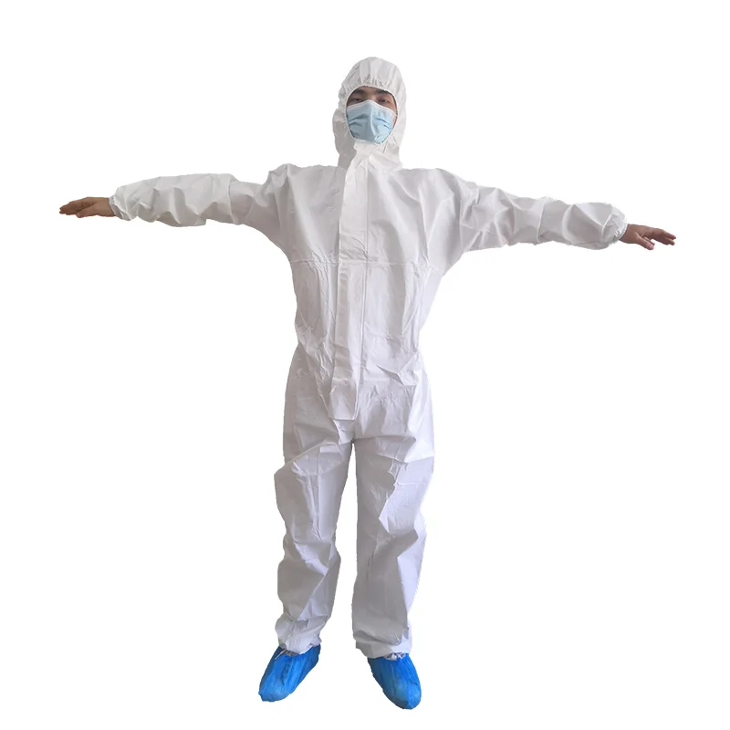 Guardwear OEM ODM En 14126 Одноразовый комбинезон противоэпидемический химический спрей костюм для биобезопасности