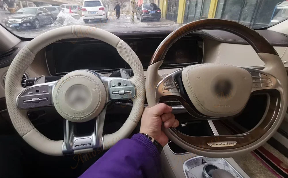 Автомобильное рулевое колесо новое обновление для Mercedes Benz S Класс C EG класс AMG Mark углеродное волокно управление купе версия