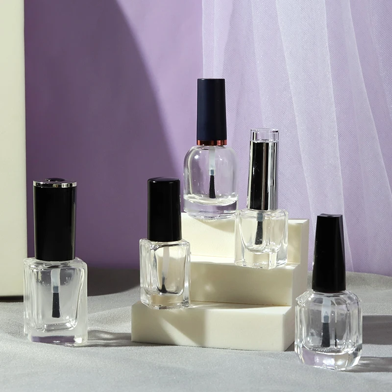 Idealpak 7ml Nail Polish Glue Bottle Nail Polish Bottle Transparent 5ml OEM