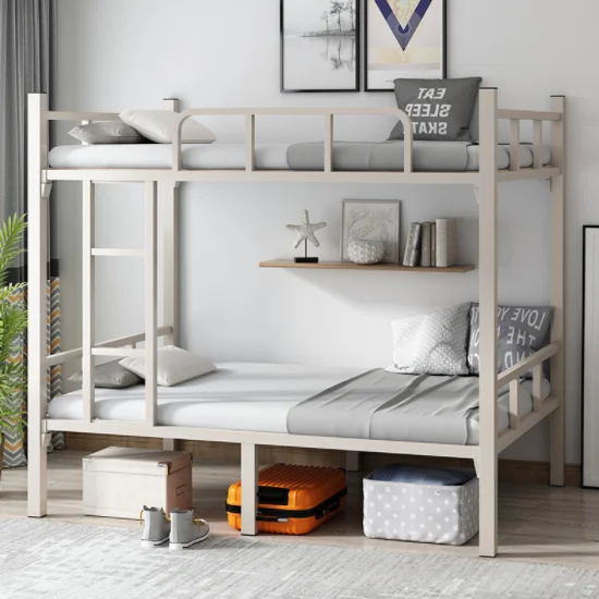 metal bunk bed dorm apartment hotel furniture high quality wholesale steel bunk bed