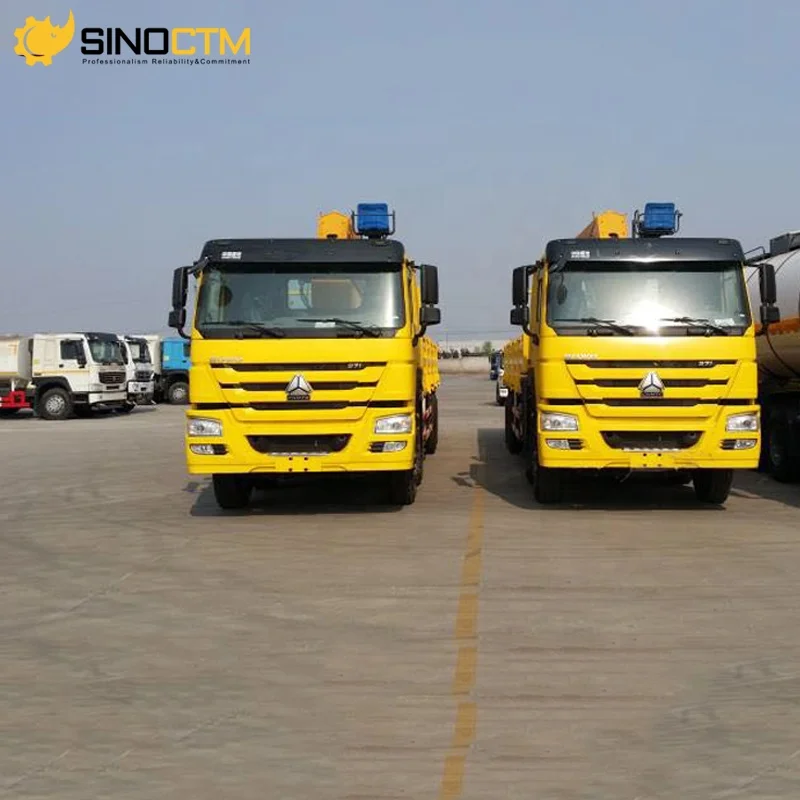 Sinotruk Howo 8x4 12-Wheel 31 Ton Cargo Truck with 16 Ton Hydraulic Telescopic Boom Crane