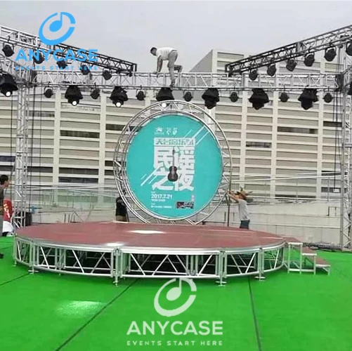 plexiglass aluminum stage truss Stock Height Adjustable Bar club stage triangle truss