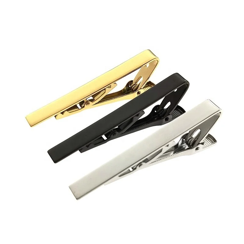 In stock Tie Clip Amason Hot Selling Men 55mm Glossy finish Custom Logo Metal Stainless steel
