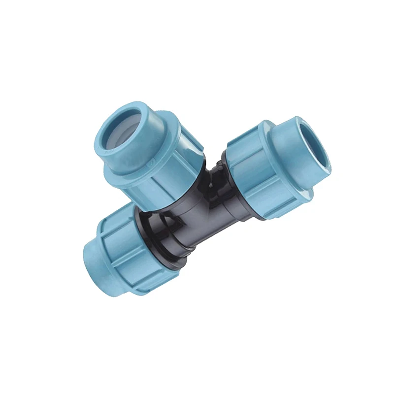 Фабрика SWD PN16 орошение HDPE PP итальянские компрессионные фитинги трубы пластиковые для быстрых соединительных фитингов компрессионный Тройник