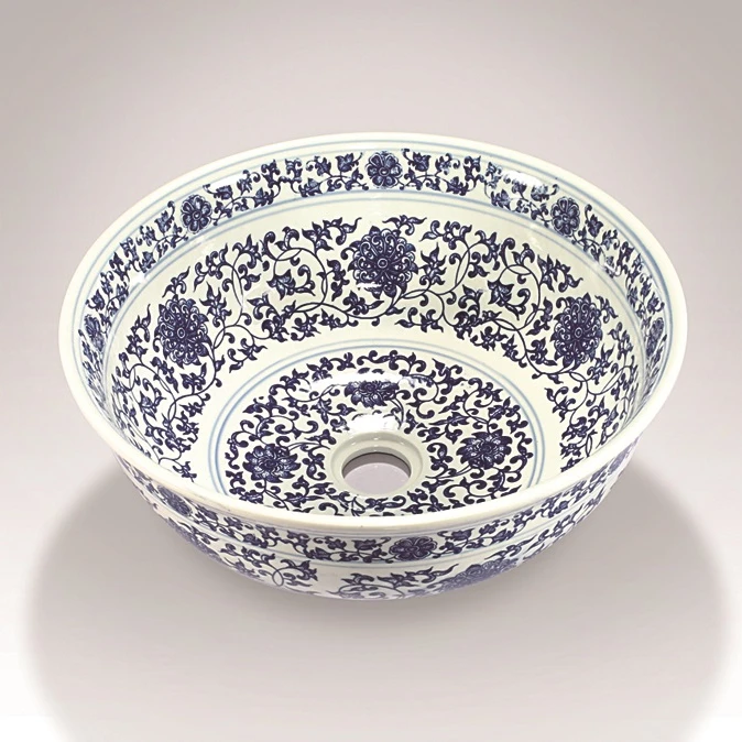 P35 Classic elegent blue ceramic bathroom wash basin colour