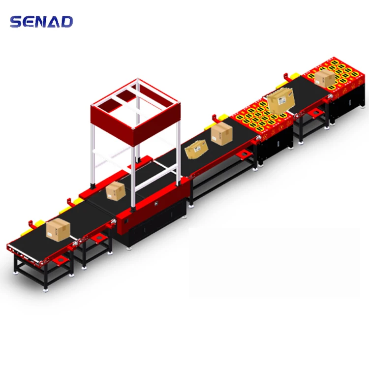Warehouse Automation Solutions Sorting Belt Conveyor Dimensioning Weighing Scanning