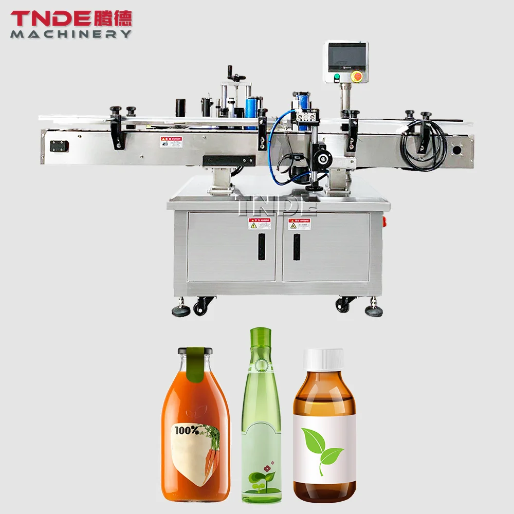 Автоматическая Этикетировочная машина TNDE для химических пластиковых круглых бутылок, машина для нанесения этикеток на стеклянные бутылки