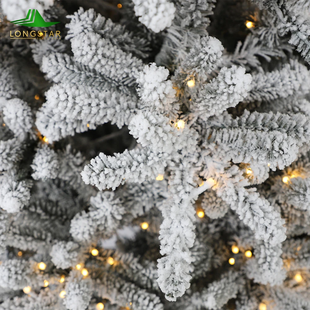 Wholesale   Artificial Tree With Ornament Ball Snow Flocked Christmas Tree For Decoration Product
