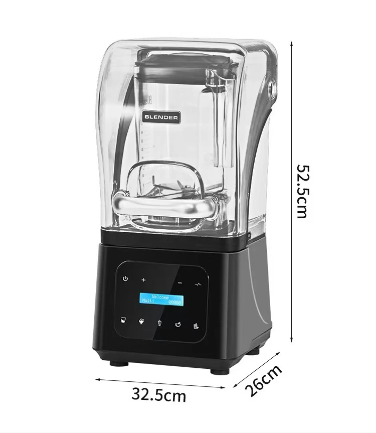 2200 Watt High-Speed Commercial Smoothie Blender Machine 1.8 Ltrs with Sound-Cover Mixer Extractor for Restaurants
