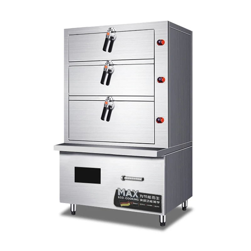 In-Smart Commercial Rice Steamer for Food Chinese Drawer Cooking Dim Sum Gas Large Equipment Kitchen 12 Tray Factory