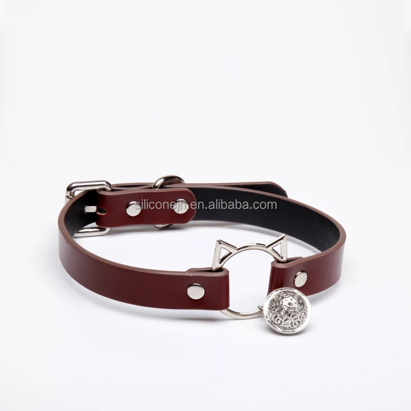 Cat Collar Choker Necklace With Bell BDSM Fetish Kink Petplay