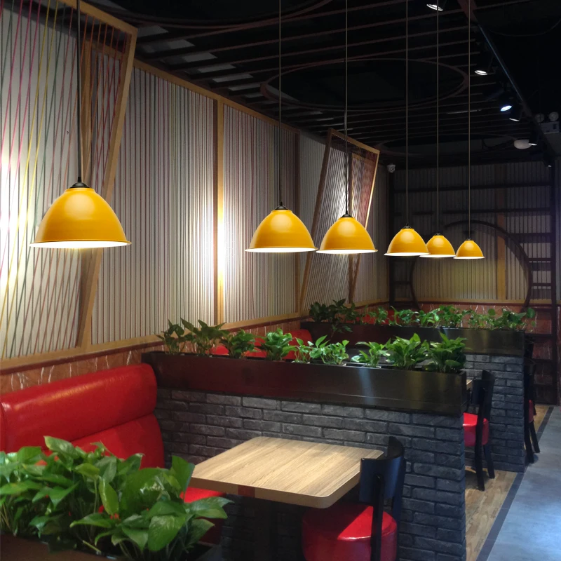 Modern  Pendant lamp e27 aluminum  hanging light  workshop home office shop hotel restaurant gym dance room metal pendent light