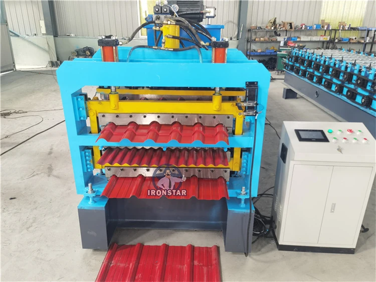 Double Layer Roof Tile And Wall/Roofing Roll Forming Machine For Clay Tiles Production